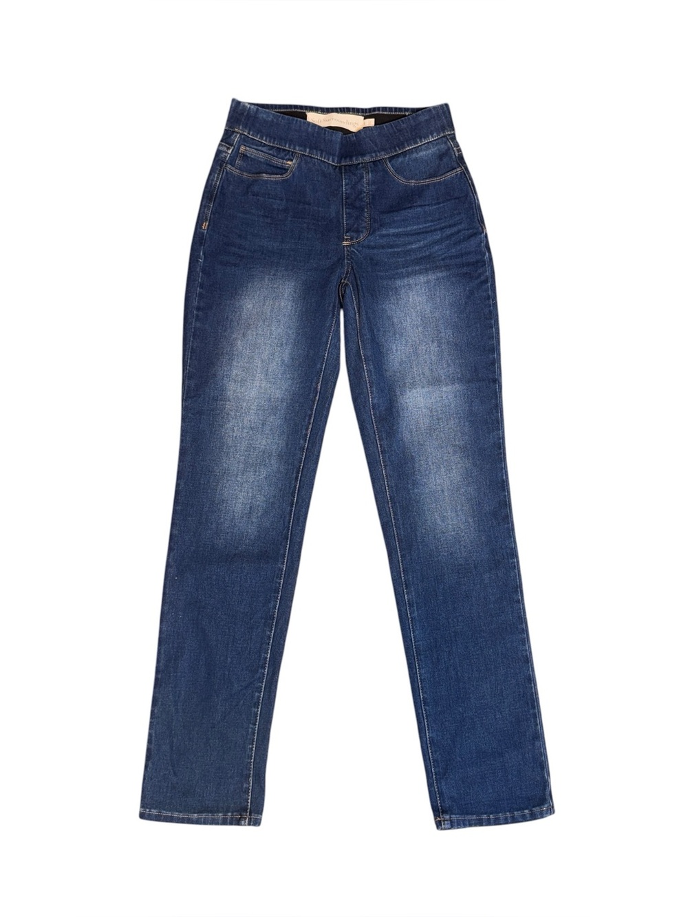 soft surroundings women’s Xs pull on Jean distressed stretchy comfort jegging